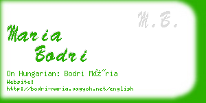 maria bodri business card